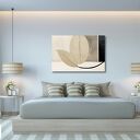 OBRAZ NA PŁÓTNIE LIŚCIE 26 OBRAZ NA KORYTARZ BEŻ DREWNO 120x80