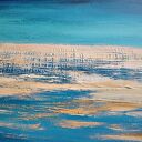 Nowoczesny obraz Horizon - abstrakcja ręcznie malowana 90x50 cm