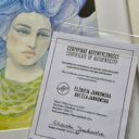 Ilustracja „Droga do przystani” z portretem pięknej kobiety - akwarela w ramce