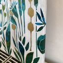 Obraz łąka kwietna - ręcznie malowany obraz - abstrakcja roślinna 25x30 cm Garden IV