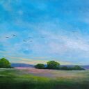 NASZE MIEJSCA - obraz akrylowy 30x40 cm (nowoczesny pejzaż na płótnie)