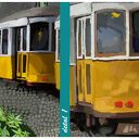 Obraz na płótnie - Żółtym tramwajem przez piękną Lizbonę, format 120x80