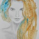 Tatiana - akwarela portret kobiety (32x24 cm)