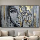 Kobieta Oko Duszy Ręcznie malowany obraz 100x170 cm Duży format