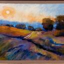 Pejzaż w formacie 18x24 cm - suche pastele i subtelne kolory