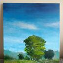 Słoneczny dzień - ręcznie malowany obraz akrylowy 60x50 cm