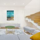 Blue lagoon 10 obraz abstrakcyjny nowoczesna abstrakcja do salonu