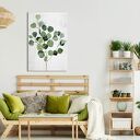 Obraz drukowany na płótnie Akwarelowa roślina eukaliptus 70x100 cm