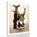 Obraz na płótnie - 80x100cm DEER LOVE 02127 wysyłka w 24h