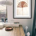 Boho plakat 30x40 z motywem liści - obraz do dekoracji wnętrza