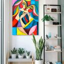 'Pierwszy dotyk " obraz ręcznie malowany akryl 100x150