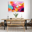 Fioletowy obraz abstrakcyjny - kolorowa abstrakcja - duży kolorowy obraz do salonu 105x70 cm