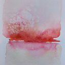 Abstrakcja - akwarela 32x24 cm (ciepłe barwy)