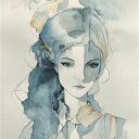 Dziewczyna ze snu, Akwarela 24x32 cm