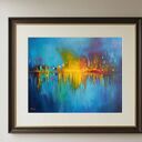 Pejzaż abstrakcyjny: obraz akrylowy 50x60 cm do wnętrza