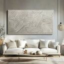 Płaskorzeźba ścienna 80x160 cm w kolorze RAL 9010