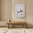 Bez tytułu - biała abstrakcja minimalistyczna 60x80 cm z ramą
