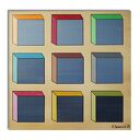 Zagrajmy w kolory 8 - abstrakcja geometryczna na płótnie 70x70