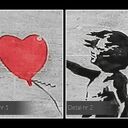 Obraz na płótnie Banksy Dziewczynka w pionie 50x70 cm
