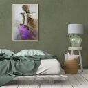 Purple 100x70 - fioletowy obraz kobieta Louka