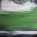 W ZIELENIACH - obraz akrylowy abstrakcja 100x80 cm