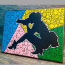 Obraz dot - art Kobieta z aparatem