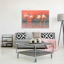 Obraz drukowany na płótnie Flamingi 120x80 cm - tropikalna dekoracja do domu