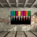 Kolorowy obraz na płótnie Kredki i krople wody 120x80 cm