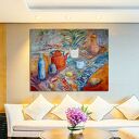 Duży obraz olejny, kolorowy obraz ręcznie malowany, martwa natura olej płotno, obraz z martwą naturą