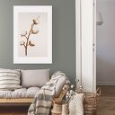 Obraz - plakat 40x60 cm Bawełna II - beżowa dekoracja ścienna