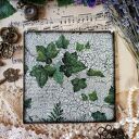 Dekoracyjny obrazek decoupage z piwoniami - shabby chic vintage 15 x 15 cm