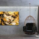 Obraz KOBIETA 47 w złocie glamour - luksusowa dekoracja ścienna 120x80 cm