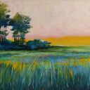 Pejzaż - ręcznie wykonany obraz pastelami suchymi 18x24 cm