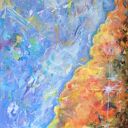 Ręcznie malowany obraz akrylowy „Mgławica Oriona 7” 50x70 cm - kosmos