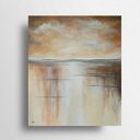 PEJZAŻ W BRĄZACH, ZŁOCIE I POMARAŃCZACH - obraz akrylowy 70/60 cm