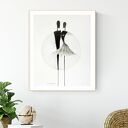 grafika 40x50 cm wykonana ręcznie, abstrakcja, elegancki minimalizm