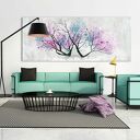 Kwitnące drzewo jabłoni - obraz drukowany na płótnie 147x60 cm