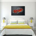 Obraz na płótnie Ferrari 250 GTO - retro szkic auta 120x80 cm