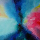 Duży obraz olejny na płótnie - abstrakcja 100x70 cm