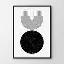 Plakat obraz black line #3 40x50 cm