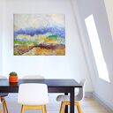Nowoczesny obraz olejny „Lato” 40x50 cm - pejzaż ręcznie malowany na płótnie
