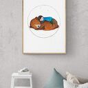 Plakat - obraz 70x100 cm bury miś