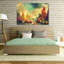 Kolorowy obraz do przedpokoju - jesienny las na płótnie 120x80 cm