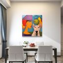 Cichy dialog obraz akrylowy 80x80