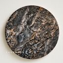 Obraz okrągły DECADENT - metaliczna płaskorzeźba 100 cm