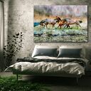 Obraz na ścianę z galopującymi końmi - 120x80 cm