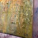 Złote pola - obraz akrylowy 30x40 cm z metalicznym blaskiem