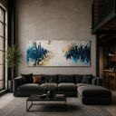 OTCHŁAŃ - obraz abstrakcyjny ręcznie malowany na płótnie 80x120 cm