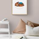 Plakat-obraz 50x70 cm Bury Miś