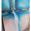Abstrakcyjny obraz akrylowy 90 x 70 cm - gotowy do zawieszenia bez ramy